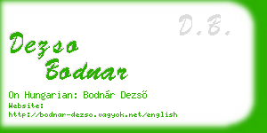 dezso bodnar business card