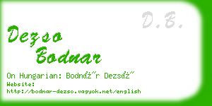 dezso bodnar business card